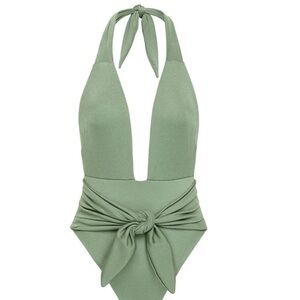 Montce Sage Green Rib Tropez Tie-Up
One-Piece